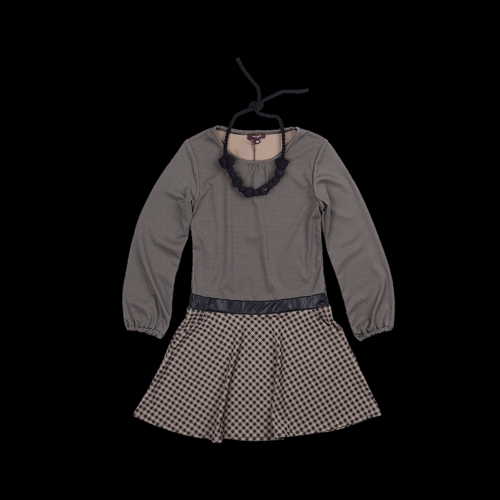 Imoga Black and Gray Kids Dress